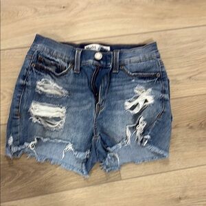 Moda Blue Distressed Jean Shorts
